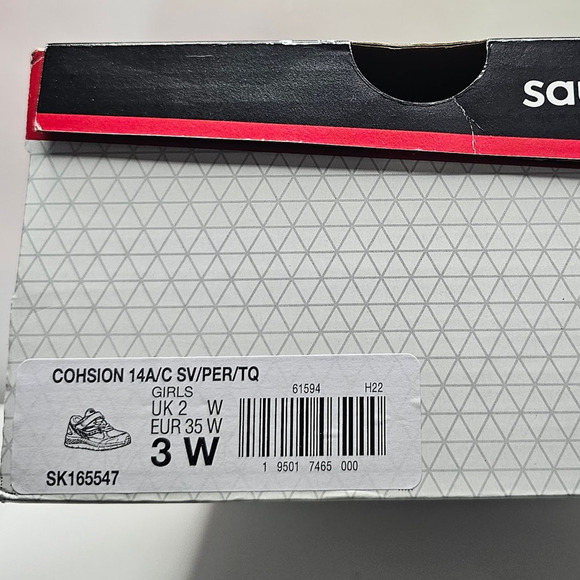 Saucony Youth Cohesion Adjustable Strap Wide Running Sneakers Size 3W  NWT - Picture 6 of 6